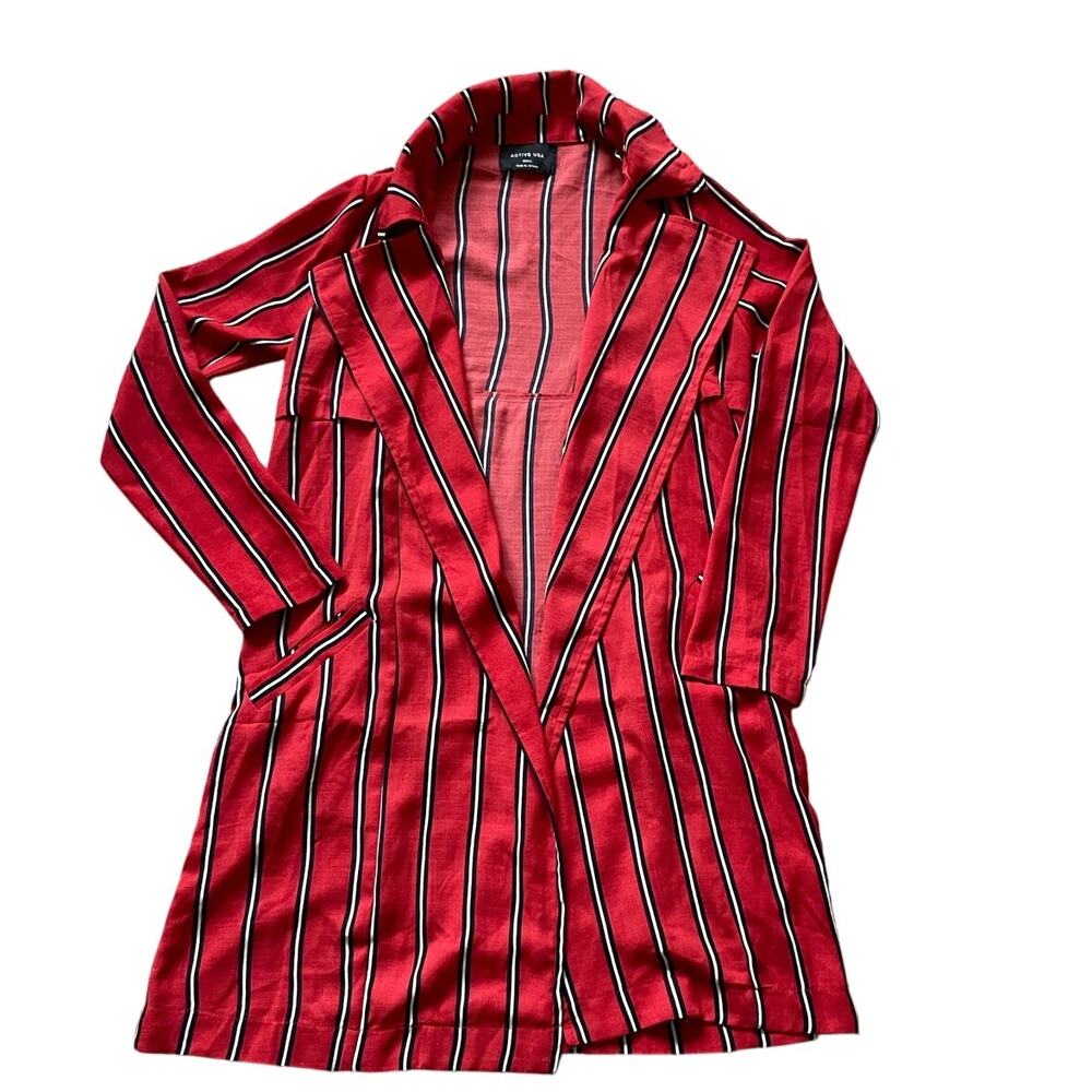 Active USA Womens/Teens Lightweight Duster Cardigan Size Small Coverup